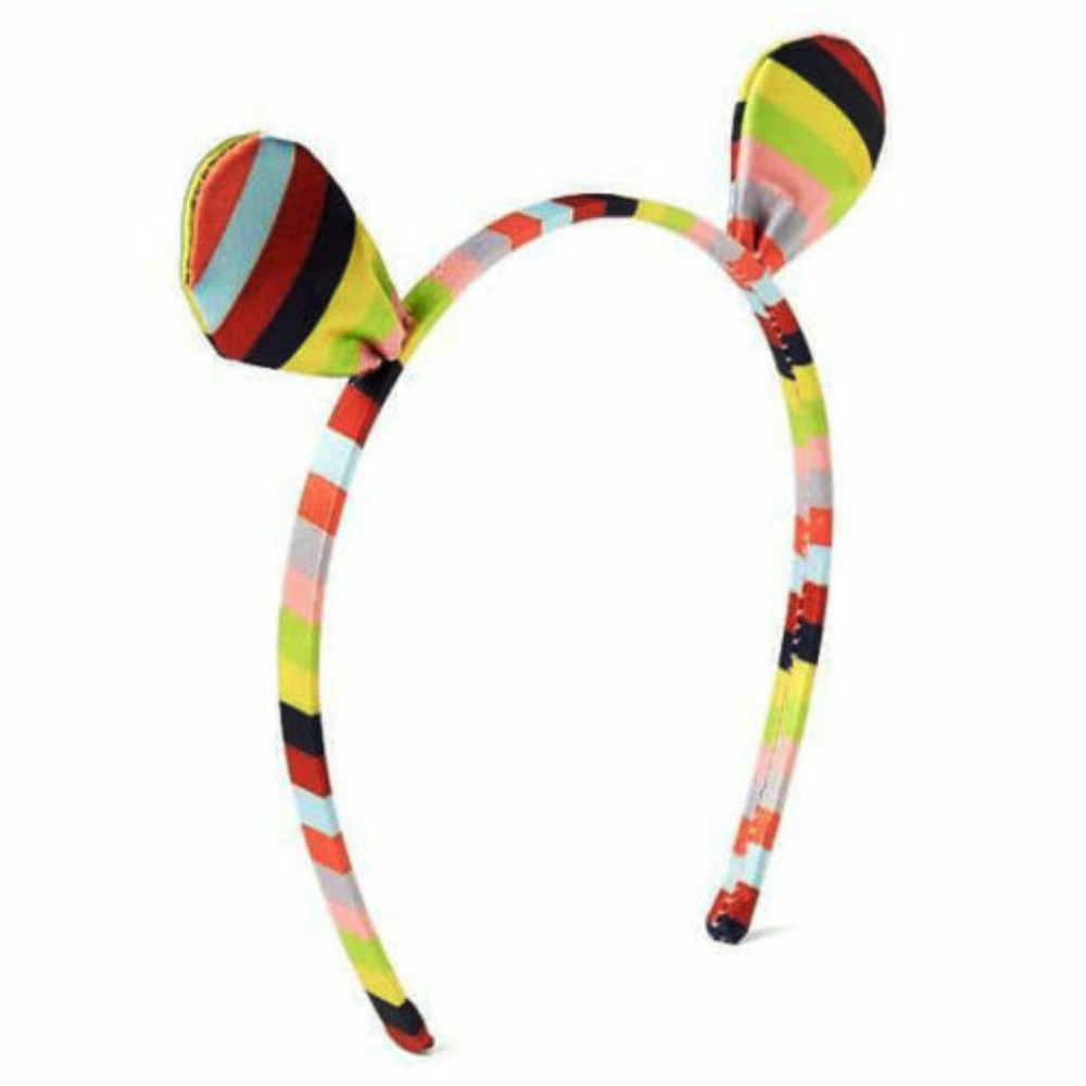 Baby Gap NWT Crazy Stripe Bear Ear Headband